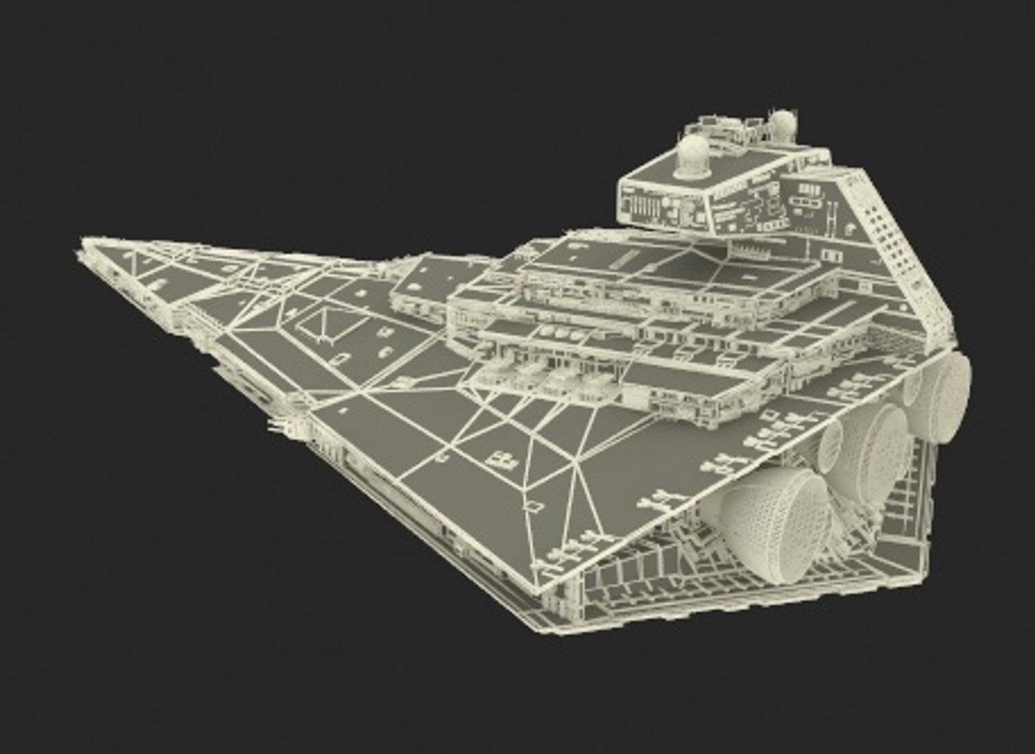 3D Imperial Star Destroyer With Lights - TurboSquid 2212705