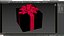 Geschenkbox mit Schleife, schwarz
