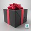 Geschenkbox mit Schleife, schwarz