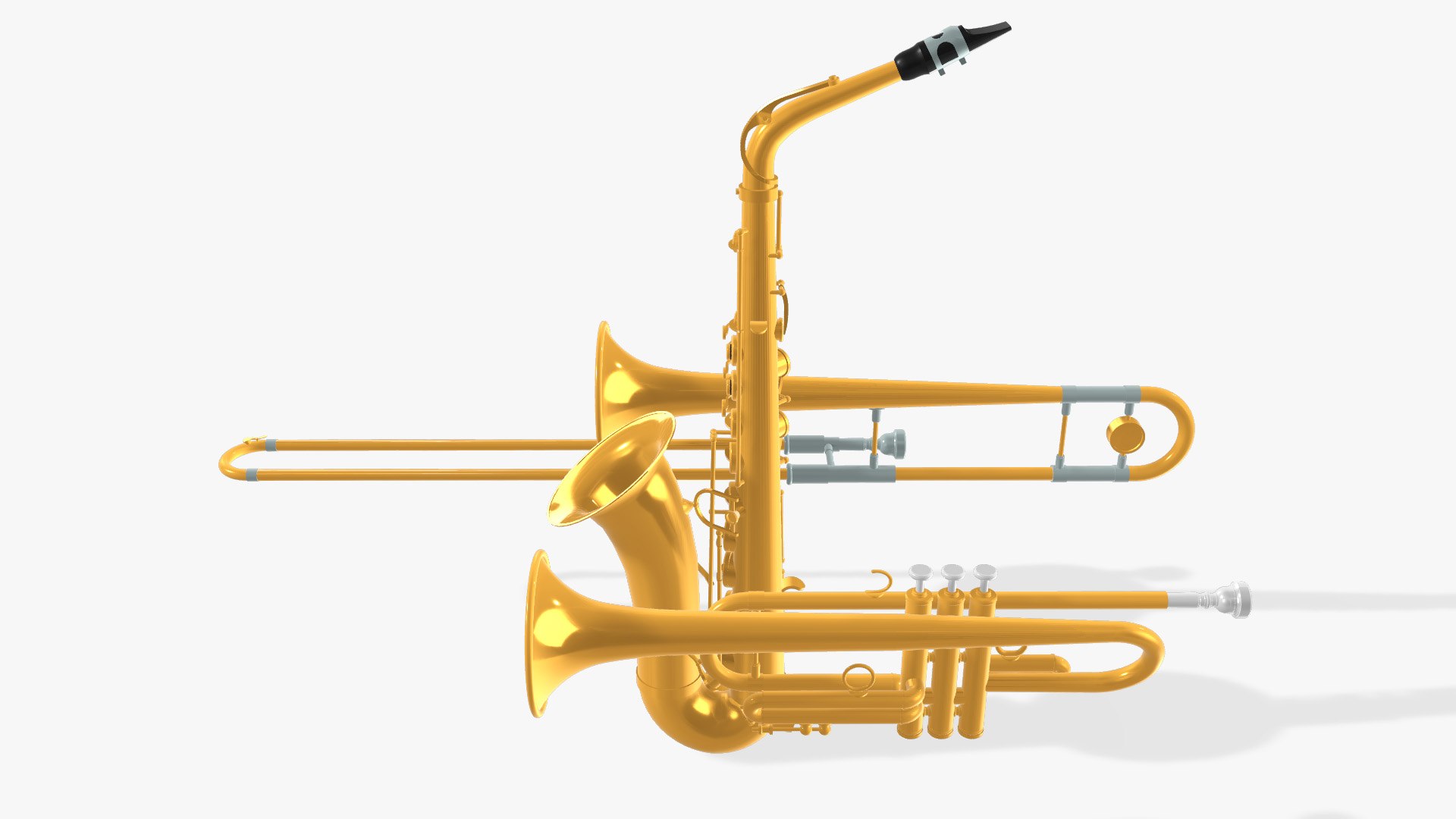 Horn Section Model Pack - Saxophone Trumpet and Trombone model https://p.turbosquid.com/ts-thumb/Lx/eUQaP1/ch/hornsondisplay03/jpg/1720698973/1920x1080/fit_q87/11c2886e3f14db9eeb0ad466a2b868db3ab383ed/hornsondisplay03.jpg