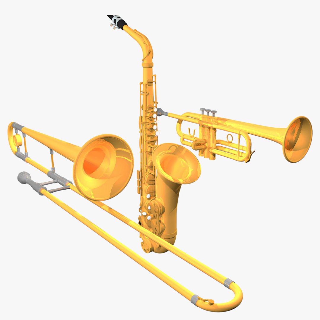 Horn Section Model Pack - Saxophone Trumpet and Trombone model https://p.turbosquid.com/ts-thumb/Lx/eUQaP1/gM/z0aview01/jpg/1720698972/1920x1080/fit_q87/fda3bc7510d8e6fa737b3dee3edb2e64e642c56f/z0aview01.jpg