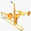 Horn Section Model Pack - Saxophone Trumpet and Trombone model