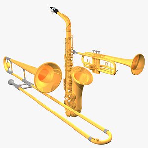 Horn Section Model Pack - Saxophone Trumpet and Trombone
