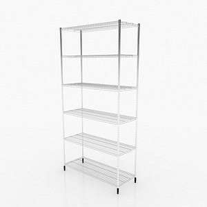 3D omar 1 shelf section model