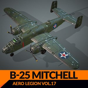 Real-Time Airplane B-25 Mitchell