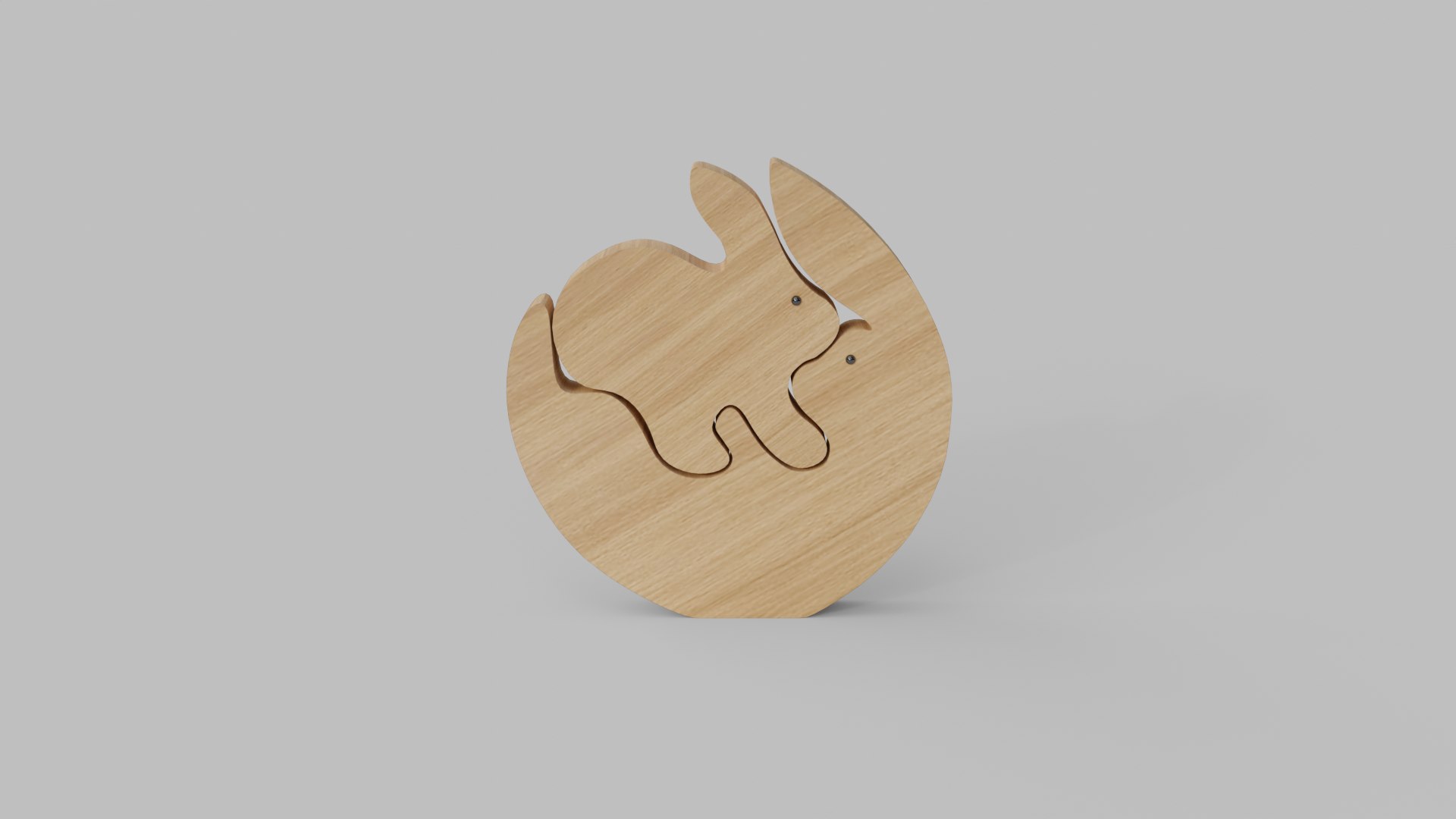 3D Wooden Rabbit Showpiece Model - TurboSquid 2125360