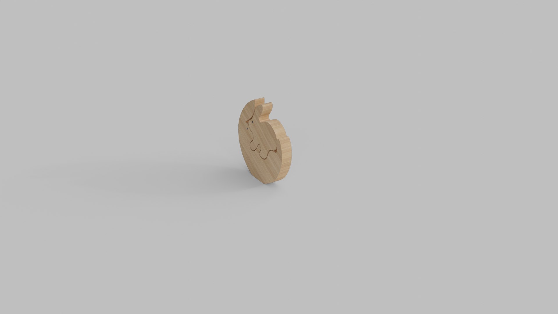 3D Wooden Rabbit Showpiece Model - TurboSquid 2125360