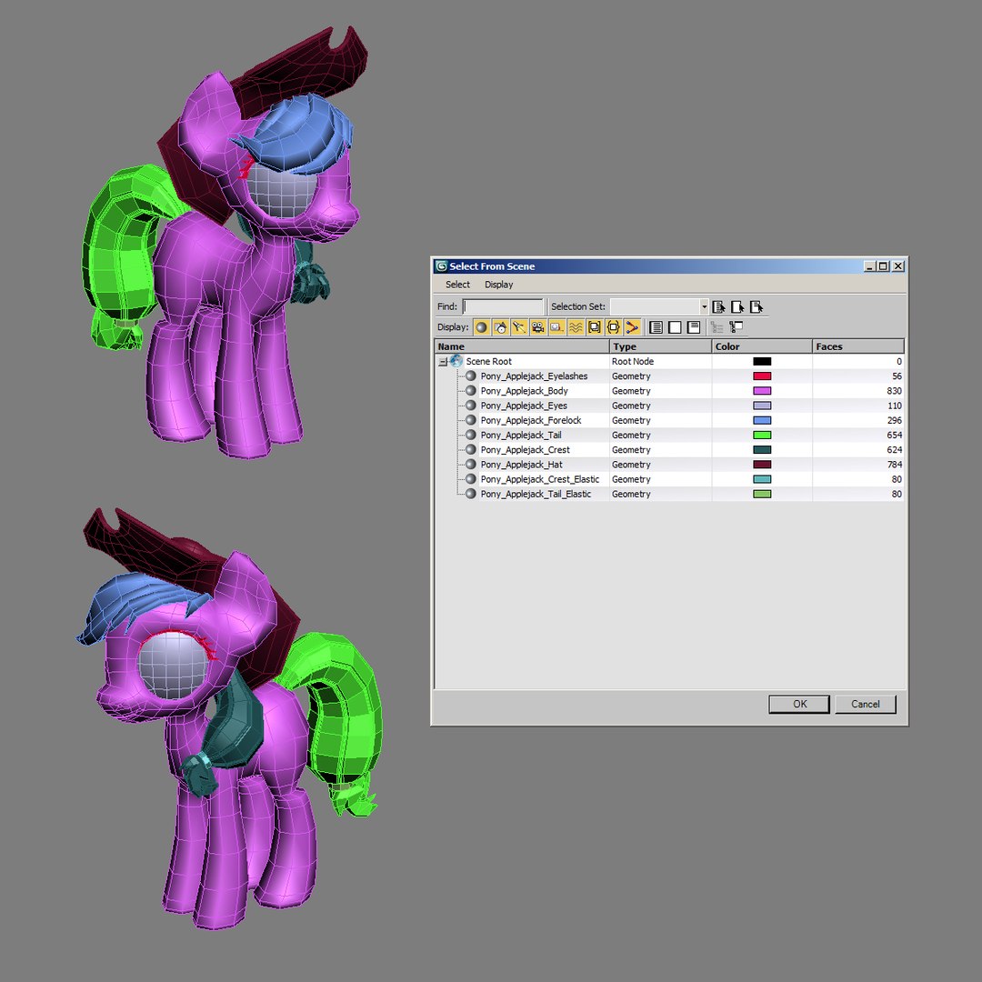 Little Pony Applejack 3d Model