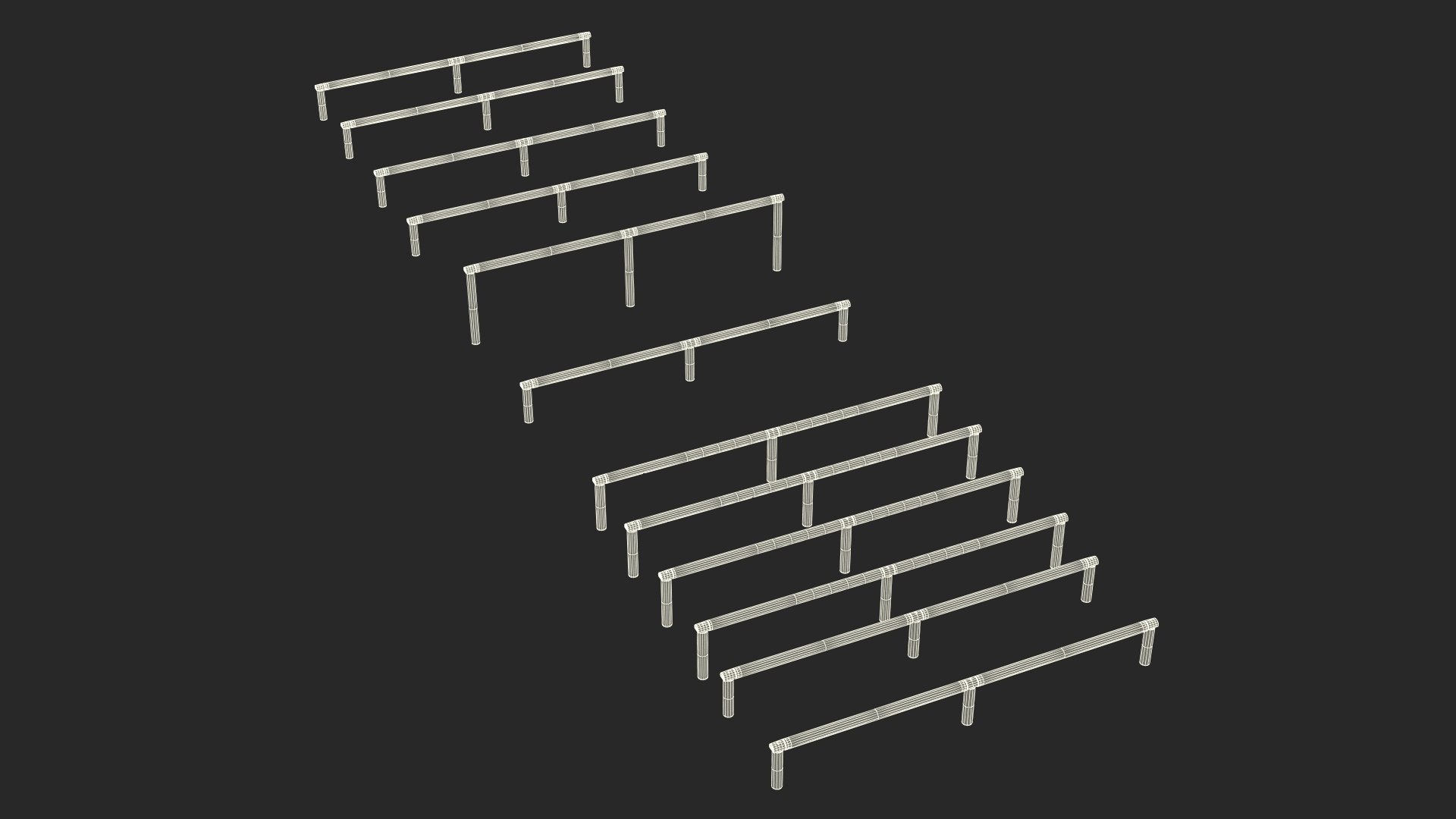 3D Model Low Training Obstacles - TurboSquid 2235618