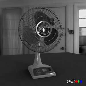 fan vintage 3D