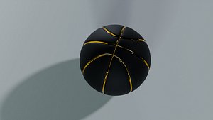 Luxury Matte Black Gold Designer Basketball
