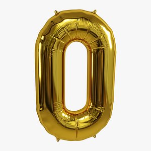 foil balloon gold 0