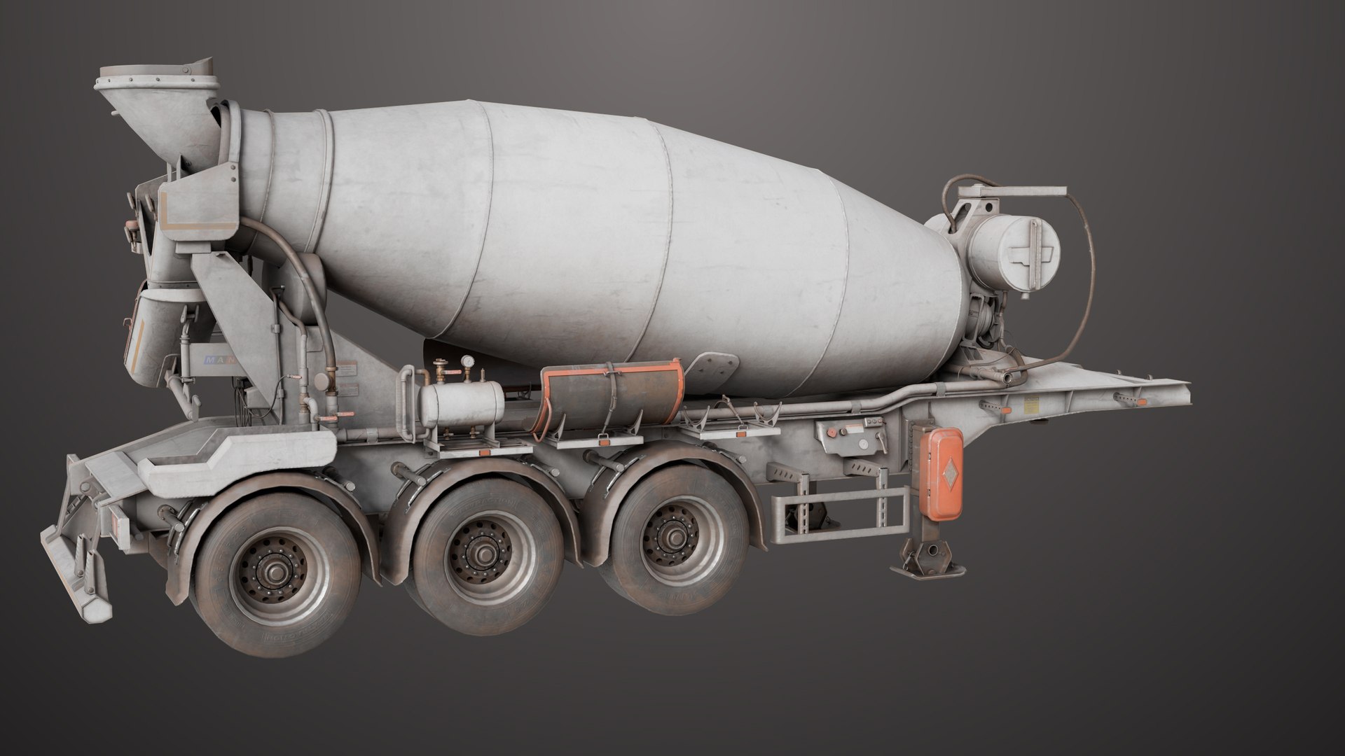 3D model Cement Mixer Dusty White Rigged All PBR Unity UE Textures https://p.turbosquid.com/ts-thumb/Lx/y2W1ju/Mt/dusty_concrete_truck_white01_00013/jpg/1767070560/1920x1080/fit_q87/2494bc9ceb55add3e32875e0a7fc485f333e59c3/dusty_concrete_truck_white01_00013.jpg