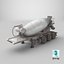 Cement Mixer Dusty White Rigged All PBR Unity UE Textures