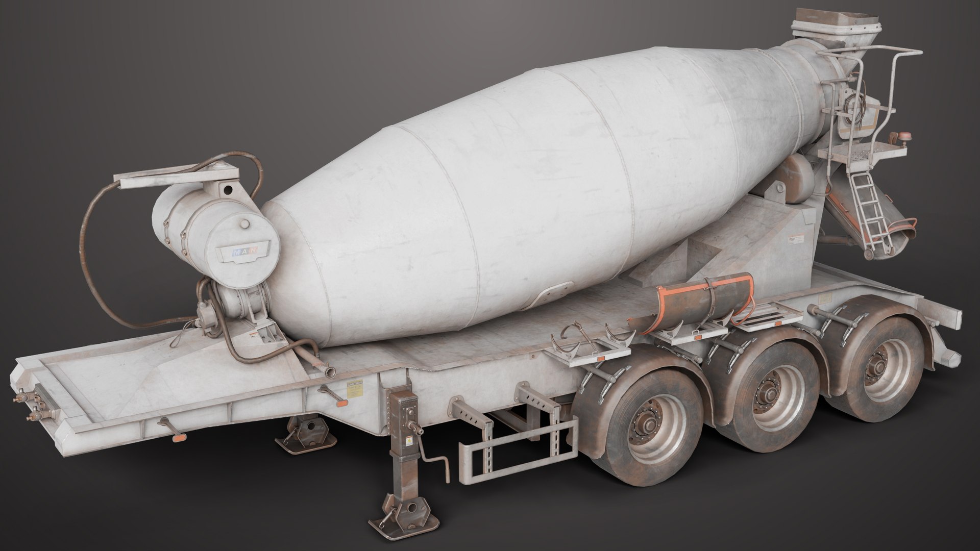 3D model Cement Mixer Dusty White Rigged All PBR Unity UE Textures https://p.turbosquid.com/ts-thumb/Lx/y2W1ju/aL/dusty_concrete_truck_white01_00055/jpg/1767070588/1920x1080/fit_q87/fc8907e91771fd524465408c765dfeb5531917ed/dusty_concrete_truck_white01_00055.jpg