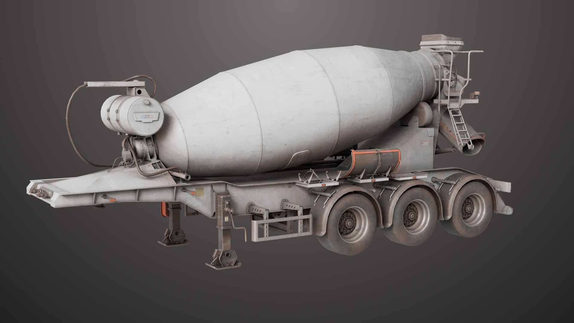 3D model Cement Mixer Dusty White Rigged All PBR Unity UE Textures https://p.turbosquid.com/ts-thumb/Lx/y2W1ju/nn/dusty_concrete_truck_white01_00002/jpg/1767070560/1920x1080/fit_q87/6bf57dfe6602fdeb725f7d82f3650582f8283ebc/dusty_concrete_truck_white01_00002.jpg