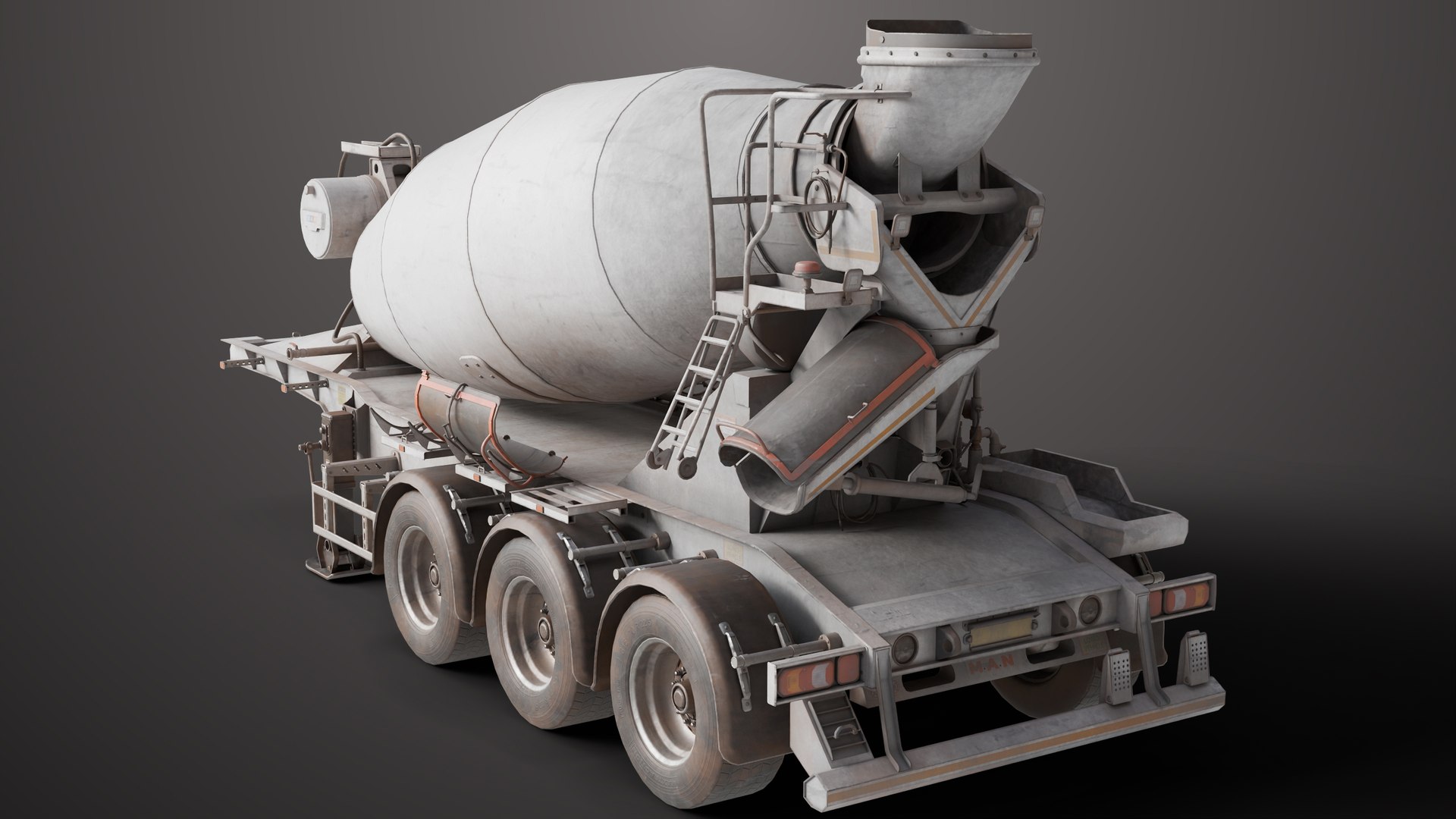 3D model Cement Mixer Dusty White Rigged All PBR Unity UE Textures https://p.turbosquid.com/ts-thumb/Lx/y2W1ju/zQ/dusty_concrete_truck_white01_00056/jpg/1767070588/1920x1080/fit_q87/817504697b92d81123f69063e5642aa41c23e282/dusty_concrete_truck_white01_00056.jpg