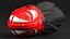 3D Red Fire Helmet F10 MKV model