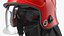 3D Red Fire Helmet F10 MKV model