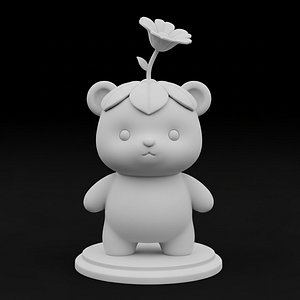 Chibi Bear Seedling 3D Print Model model