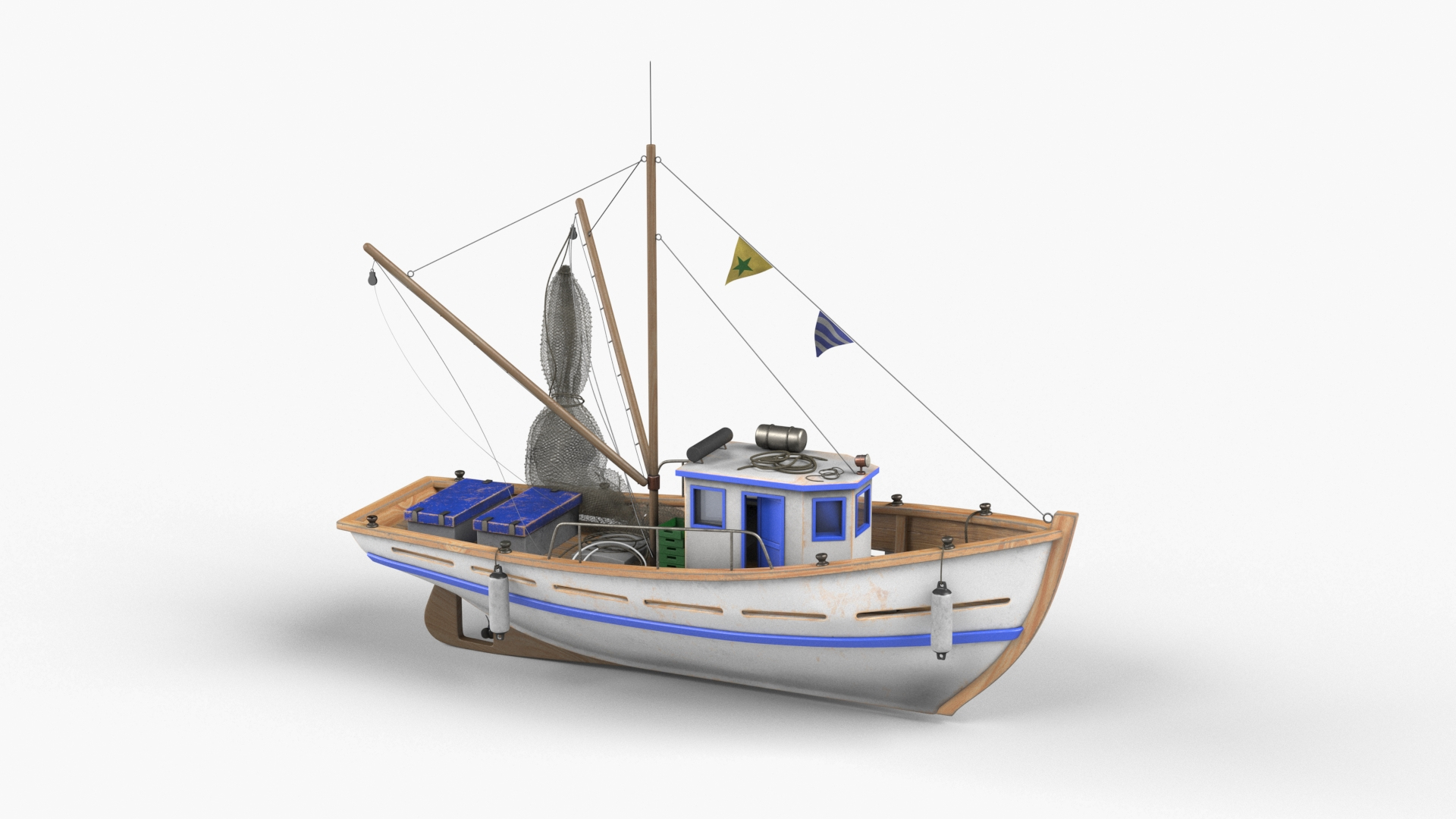 Old Fishing Boat 3D Model - TurboSquid 1861757
