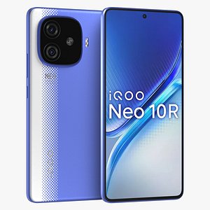 3D Vivo iQOO Neo 10R Raging Blue model