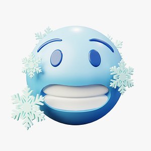 Freezing Cold Emoticon Emoji or Smiley