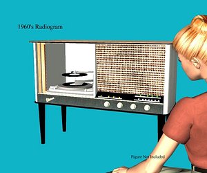 1960 s radiogram 3d model