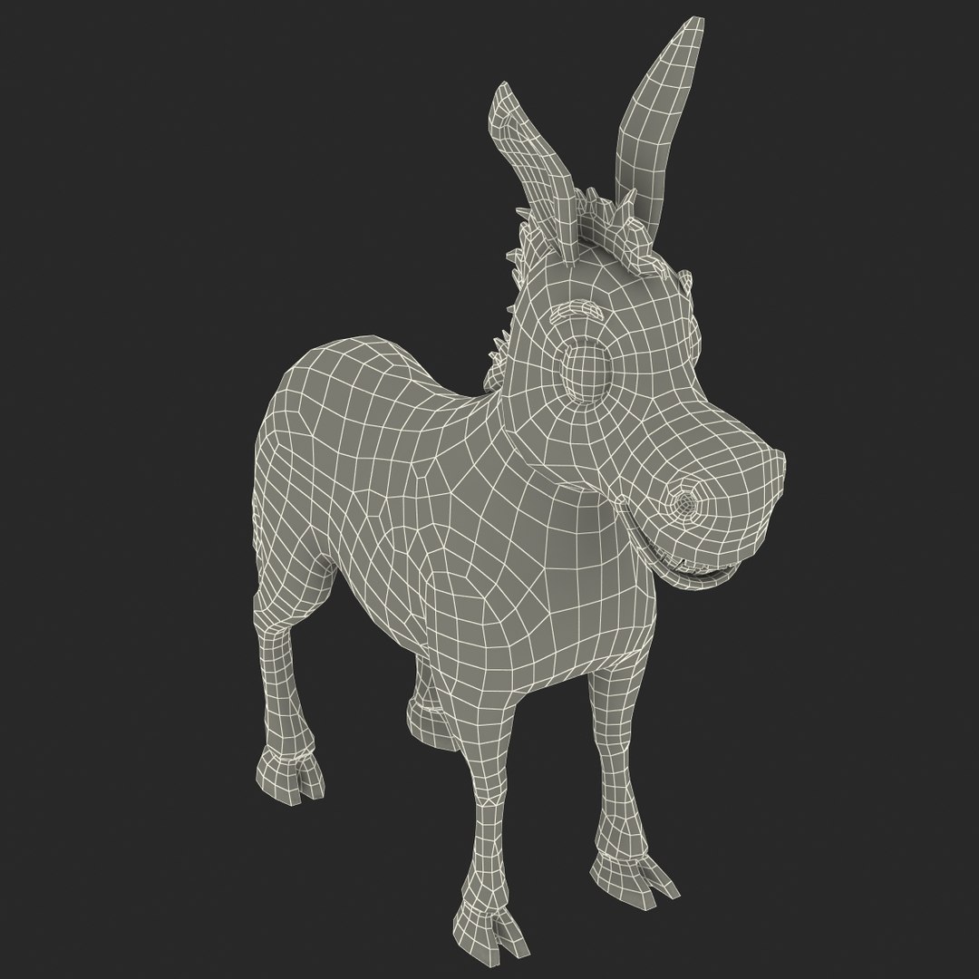 3d cartoon donkey