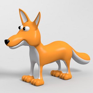 3d fox toon model