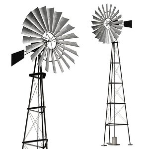 Windmill Windmill Propeller Tower Wind Turbine 3D model