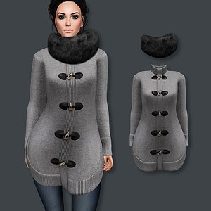 3D model sweater fur