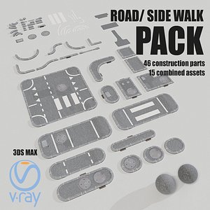 road asset pack 3D model