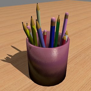 free pen pencil 3d model
