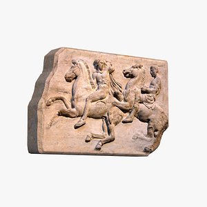 3D Parthenon Frieze Section The Cavalry