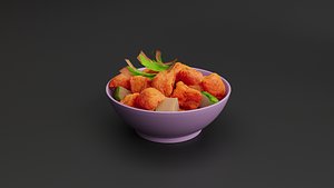 Chili Chicken Dish 3D model