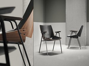 Shell Armchair with Seat & Back Cushions