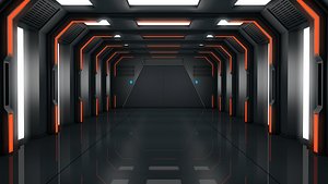 Low Poly Sci Fi Corridor