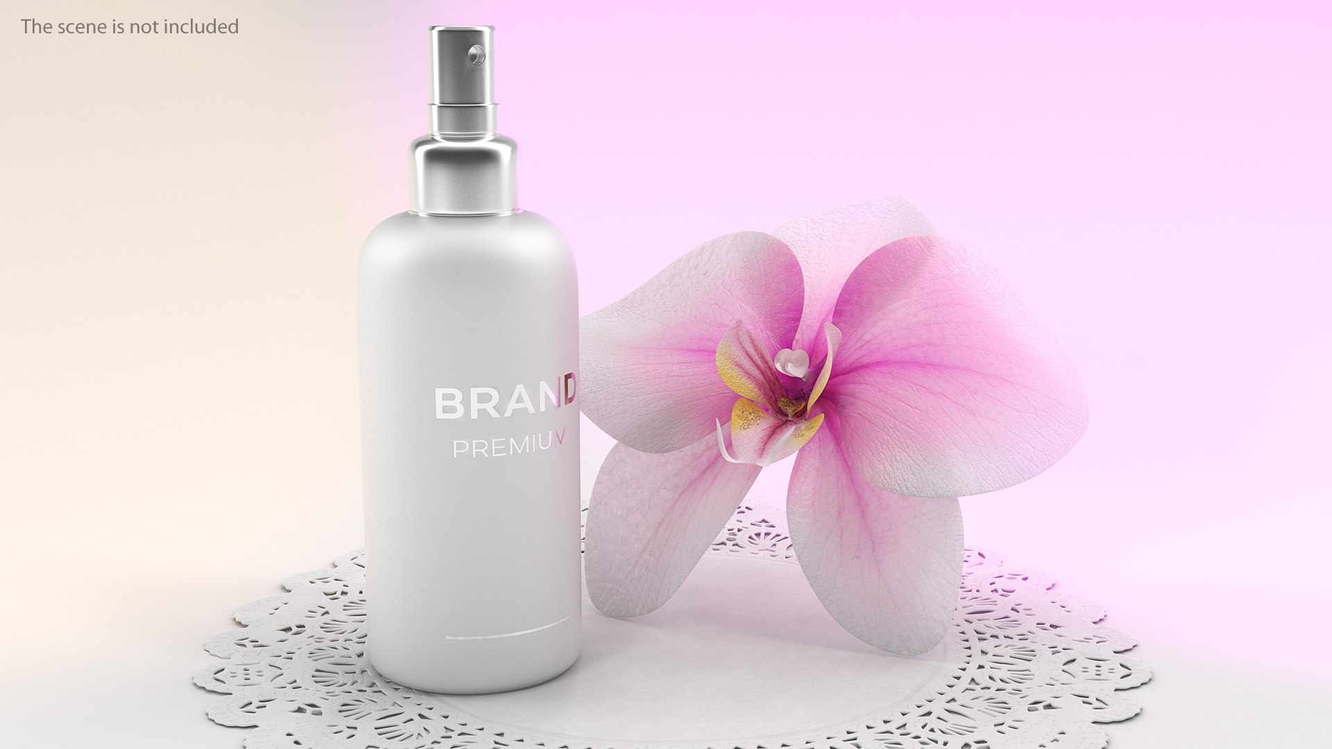 White Cosmetic Spray Bottle 3D model preview
