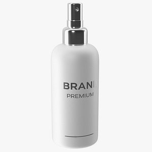 3D white cosmetic spray bottle