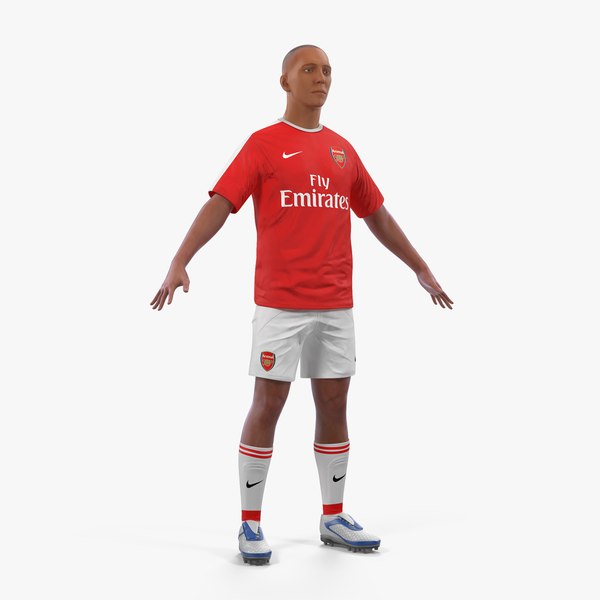 3D model soccer football player arsenal