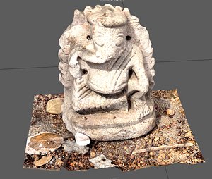 Antique idol of lord Ganesh 3D