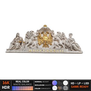3d attic cornice building