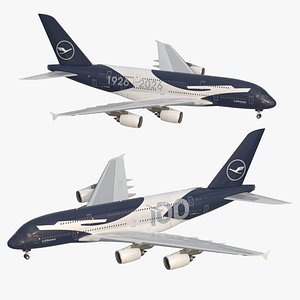 A380 Lufthansa 100 Years Livery SC 3D model