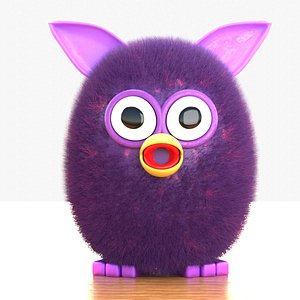 Stylized Purple Fur Creature 3D