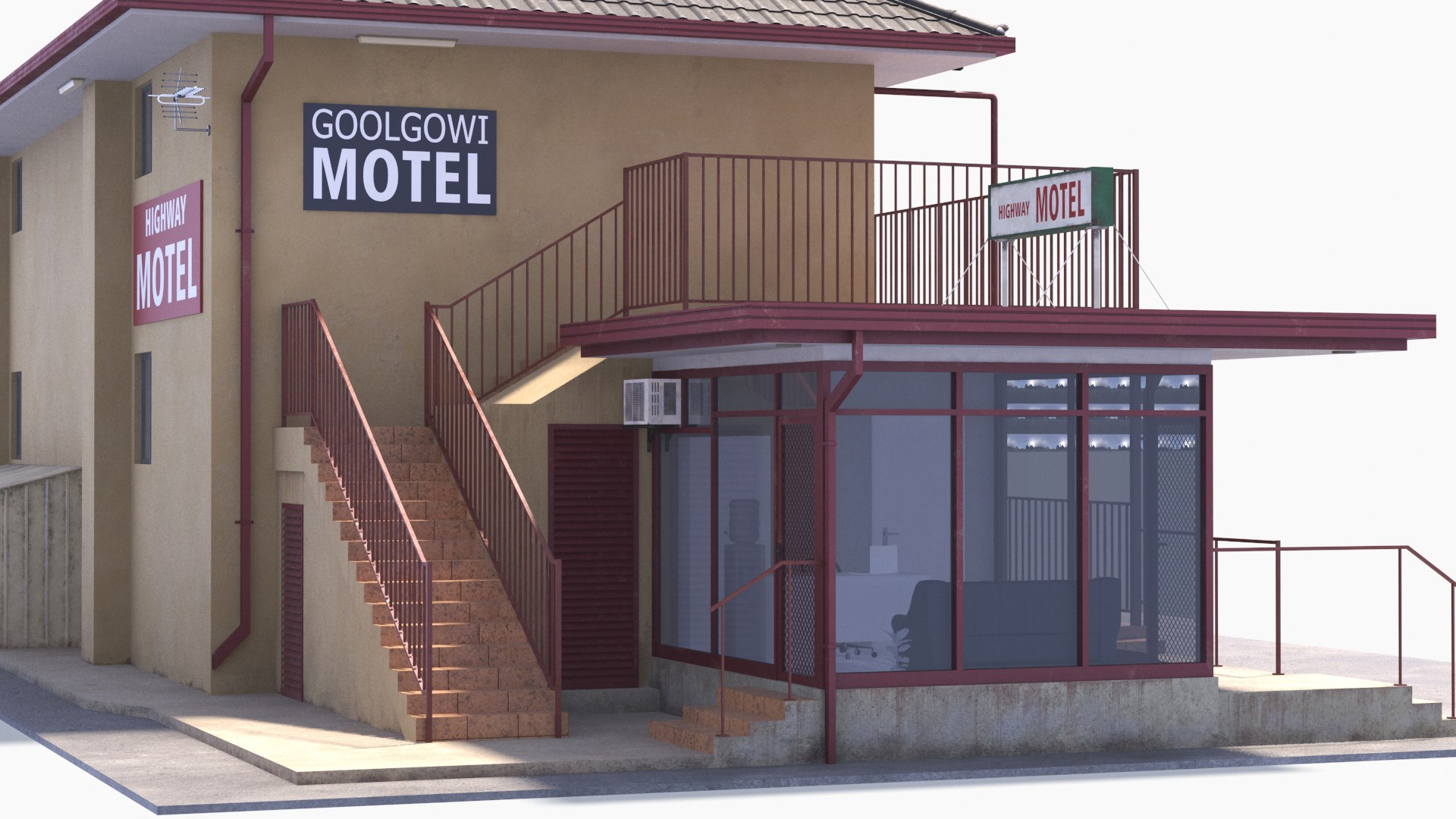 3D model Goolgowi Highway Motel https://p.turbosquid.com/ts-thumb/Ly/Y6Qk3w/D6/goolgowihighwaymotel3dsmodel012/jpg/1726199189/1920x1080/fit_q87/41f938744d54bfb9565fc549d0fcd82370d1b055/goolgowihighwaymotel3dsmodel012.jpg