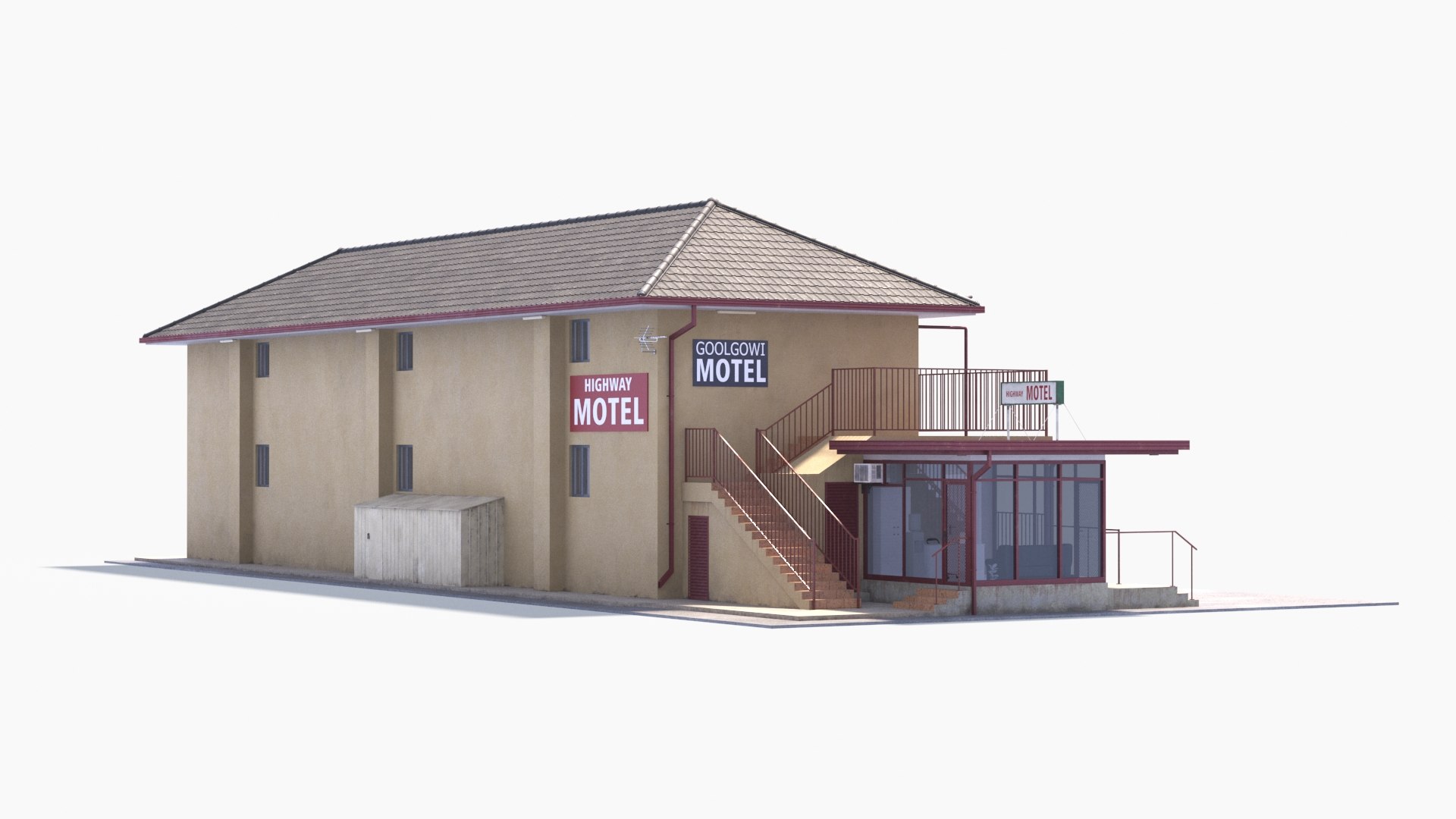 3D model Goolgowi Highway Motel https://p.turbosquid.com/ts-thumb/Ly/Y6Qk3w/pu/goolgowihighwaymotel3dsmodel006/jpg/1726199168/1920x1080/fit_q87/af1a921f68e94aedac65b294706071e45e09ca28/goolgowihighwaymotel3dsmodel006.jpg