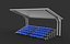 Modelo 3D del módulo de gradas