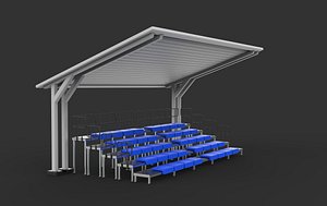 bleacher module 3D model 3D model
