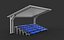 Modelo 3D del módulo de gradas